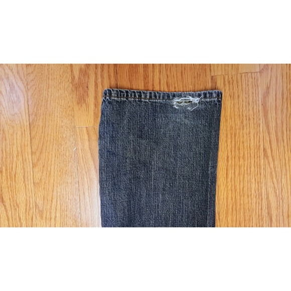 Wrangler Retro Slim Straight Mens Blue Denim Jeans Distressed Size 34x36 - Picture 10 of 10
